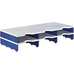 STYRO Styrodoc duo Aufbaueinheit 268-13021.38 grau/blau 6 F&auml;cher