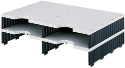 STYRO Styrodoc duo Aufbaueinheit 268-12021.98 schwarz/grau 4 F&auml;cher