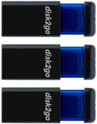 DISK2GO USB-Stick qlik edge 8GB 30006728 USB 2.0 triple pack