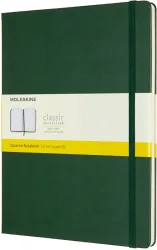 MOLESKINE, MOLESKINE Notizbuch XL HC 25x19cm 629124 kariert, myrtengr&uuml;n, 192 S.