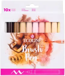 TALENS Ecoline Brush Pen Set 11509806 ass. Skin 10 St&uuml;ck