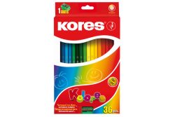 KORES KOLORES Buntstifte BB96336 36 Farben ass. 6-eckig