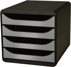 EXACOMPTA Schubladenbox schwarz 310438D 4 F&auml;cher
