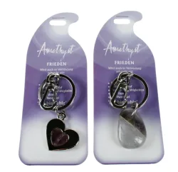 ROOST Schl&uuml;sselanh&auml;nger Frieden G236 Amethyst 2 Motive ass.