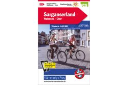 K&Uuml;MMERLY+FREY Velokarte 1:60'000 325900529 Sarganserland-Walensee-Chur