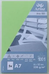 ARTOZ Visitenkarten 1001 A7 107136143 220g, birkengr&uuml;n 5 Blatt