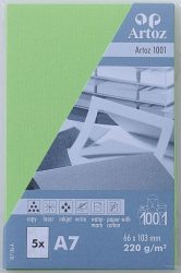 ARTOZ Visitenkarten 1001 A7 107136143 220g, birkengr&uuml;n 5 Blatt