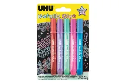 UHU Glitter Glue 47305 Metallic 5 Farben