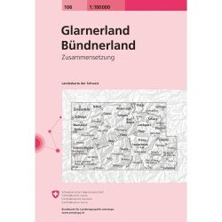 SWISSTOPO Landkarte Glarner/B&uuml;ndnerland 106 1:100'000