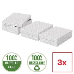 ESSELTE Aufbewahrungsboxen Home M 628284 365x265x100mm, weiss 3 Stk