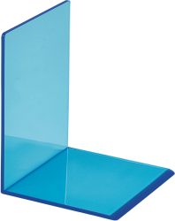 MAUL Buchst&uuml;tze 10x10x13cm 3513631 transparent blau 2 St&uuml;ck