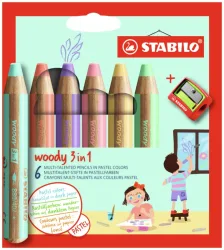 STABILO - Dicke Farbstifte, 6 Stück, Multicolor