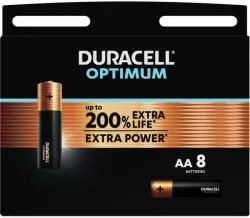 DURACELL Batterie Optimum 4-137684 AA, LR6, 1.5V 8 St&uuml;ck