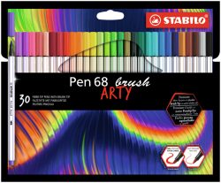 STABILO Fasermaler Pen 68 Brush 568/30-21-20 30 St&uuml;ck ass.