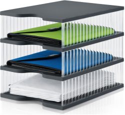 STYRO Schubladenbox Styroval 228-0103.92 Uno 3 F&auml;cher anthrazit/transp