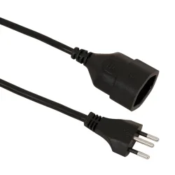 S-ELECTRO Verl&auml;ngerungskabel 02.900.2SZ schwarz, 2m