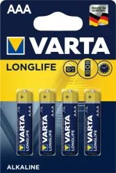 VARTA Batterie 4103101414 Longlife, AAA/LR03, 4 St&uuml;ck
