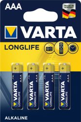 VARTA Batterie 4103101414 Longlife, AAA/LR03, 4 St&uuml;ck