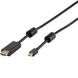 VIVANCO - Mini DisplayPort- HDMI Kabel, 1,8 m, Adapter Mini Display Port-HDMI, Black, 1.8M