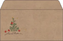 SIGEL Weihnachts-Umschlag 11x22cm DU255 X-Mas with apples Kraftpapier