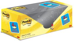 POST-IT Block Sparbox 76x76mm 654-VP20 gelb/100 Blatt 20 St&uuml;ck