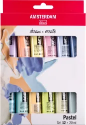 AMSTERDAM Standard Series Acryl Set 17820601 Pastel 12X20ml