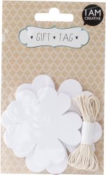 I AM CREATIVE Geschenkanh&auml;nger 4088.38 Blume, 20 St&uuml;ck