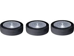 SCHOENENBERGER Funktionslicht LED 85.35723 schwarz, selbstklebend 3 St&uuml;ck