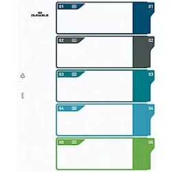DURABLE Register A4+ 679327 mehrfarbig 1-5