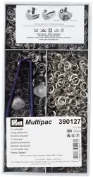 Prym Druckkn&ouml;pfe Jersey Ring, silber 10 mm, Multipack, Dose 200 St&uuml;ck