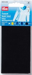 Prym Flickstoff, schwarz 12 x 45 cm, Karte, aufb&uuml;gelbar, Baumwolle