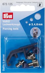 Prym Lochwerkzeuge f&uuml;r Vario-Zange 3/4/8 mm, Karte 3 St&uuml;ck