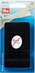 Prym BH-Verl&auml;ngerer zum Einhaken, schwarz 50 mm, 3 x 3 Haken, Karte