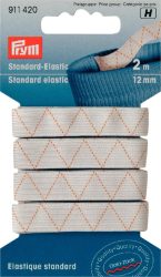 Prym Standard-Elastic, weiss 12 mm, Karte 2 m