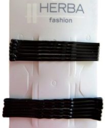 Herba Klemme gewellt, schwarz, 12 Stk., 6 + 6.5 cm