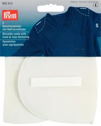 Prym Schulterpolster, Halbmond, weiss Klettverschluss, Gr&ouml;sse S, Karte 1 Paar