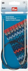 Prym Rundstricknadel Kunststoff, grau 3.50 mm, 80 cm, Beutel