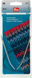Prym Rundstricknadel Kunststoff, grau 3.00 mm, 40 cm, Beutel