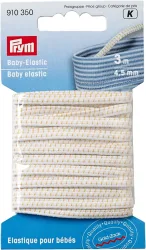 Prym Baby-Elastic, weiss 4,5 mm, Karte 3 m