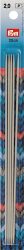 Prym Strumpfstricknadeln, grau 2.00 mm, 20 cm