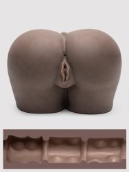 THRUST Pro Elite Tiana Ribbed Vagina and Ass Masturbator 7kg, Flesh Braun - Amorana