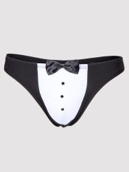 LHM Tuxedo Men's Thong (Black L / XL), L/XL - Amorana