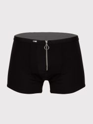 LHM Zip Front Microfibre Boxer Shorts (Black L / XL), L / XL - Amorana