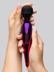 Lovehoney Deluxe Rechargeable Mini Metallic Massage Wand Vibrator (Pink), Pink - Amorana