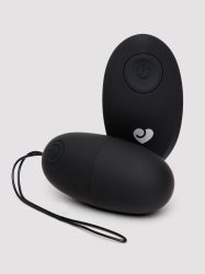 Lovehoney Secret Agent Rechargeable Remote Control Love Egg (Black) (Black), Schwarz - Amorana