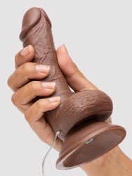Lifelike Lover Classic Realistic Dildo Vibrator 6 Inch Flesh Brown (Flesh Brown), Braun - 17.8 cm - Amorana