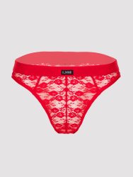 LHM Red Lace Thong (Red XXL), Rot - XXL - Amorana