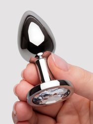 Lovehoney Aluminum Anal Plug Mit Edelsteinbesatz In Silber