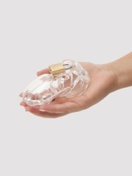 CB-3000 Male Chastity Cage Kit (Clear), Transparent - Amorana