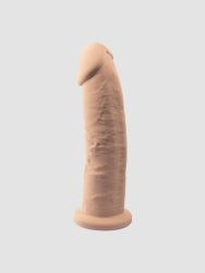 SILEXD Girthy Dual Density Realistic Silicone Dildo 9 inch, Flesh Pink - Amorana
